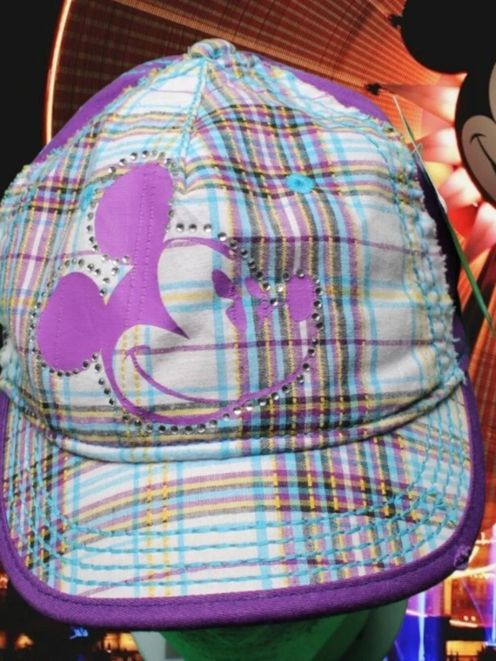 Disney Parks Mickey Mouse Bedazzled Hook Youth Cap Adjustable